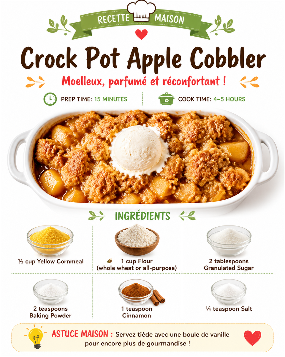Crock Pot Apple Cobbler