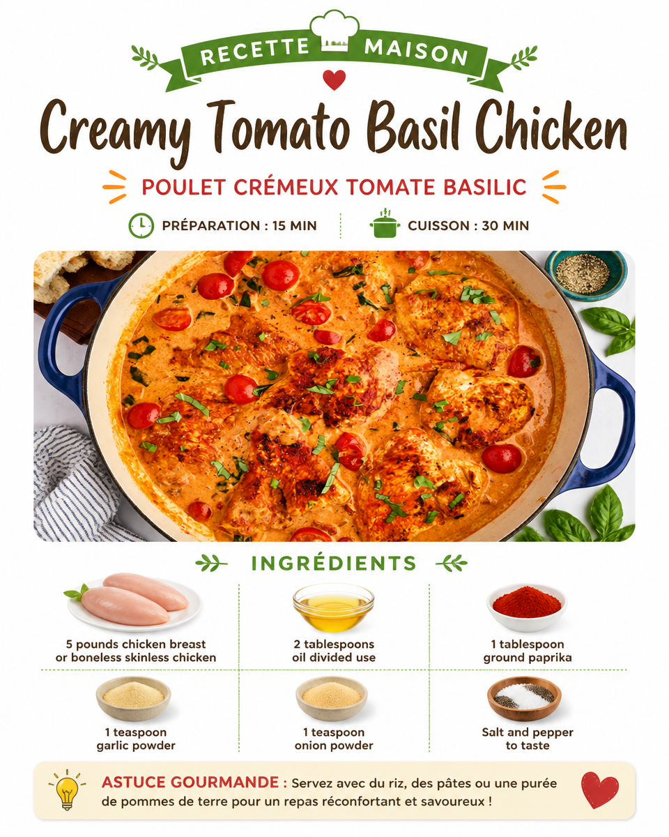 Creamy Tomato Basil Chicken