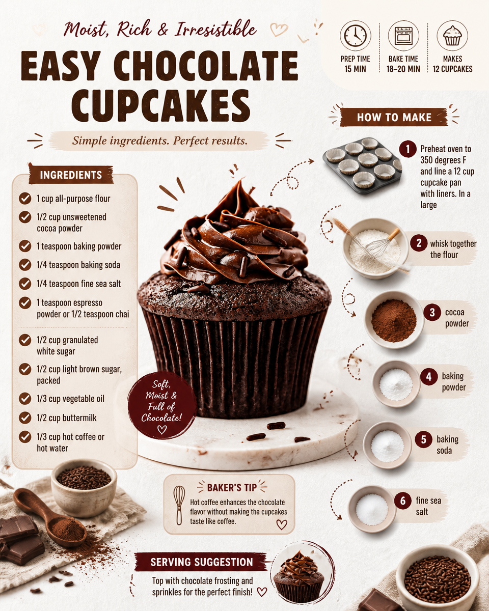 Easy Chocolate Cupcakes
