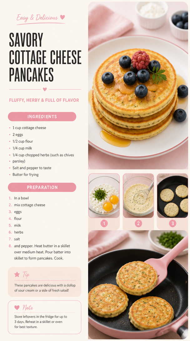 Savory Cottage Cheese Pancakes