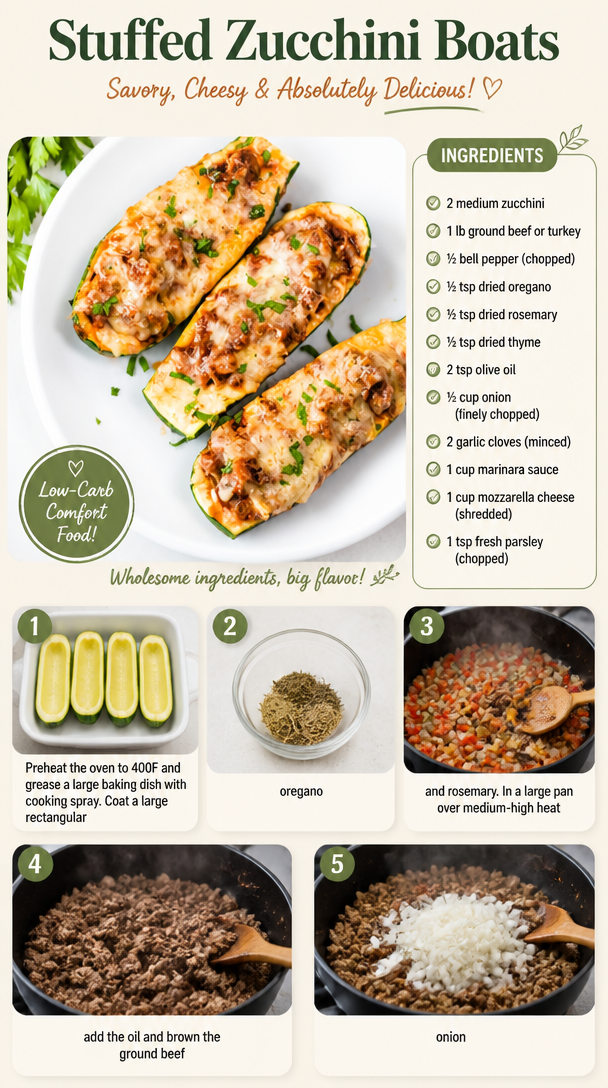 Stuffed Zucchini Boats