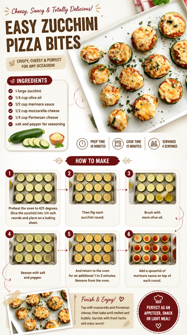 Easy Zucchini Pizza Bites