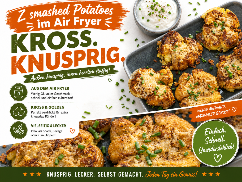 Z smashed Potatoes im Air Fryer