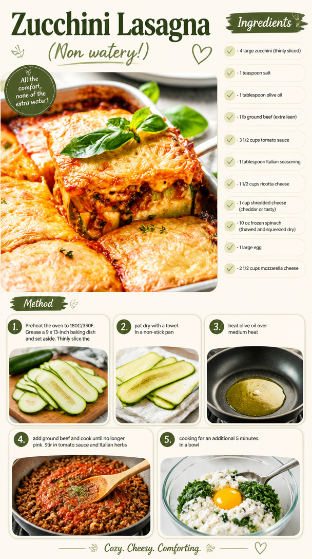 Zucchini Lasagna (Non watery!)