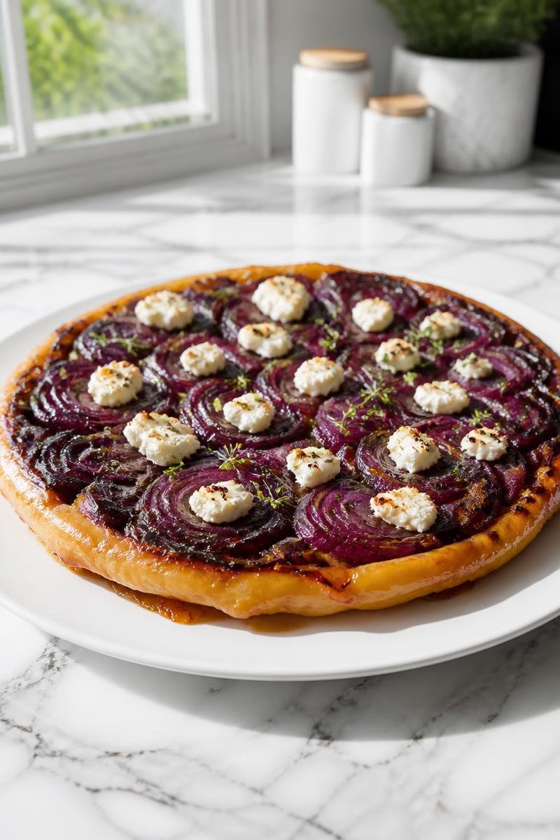 Tarte Tatin Oignon Rouge Chèvre Miel