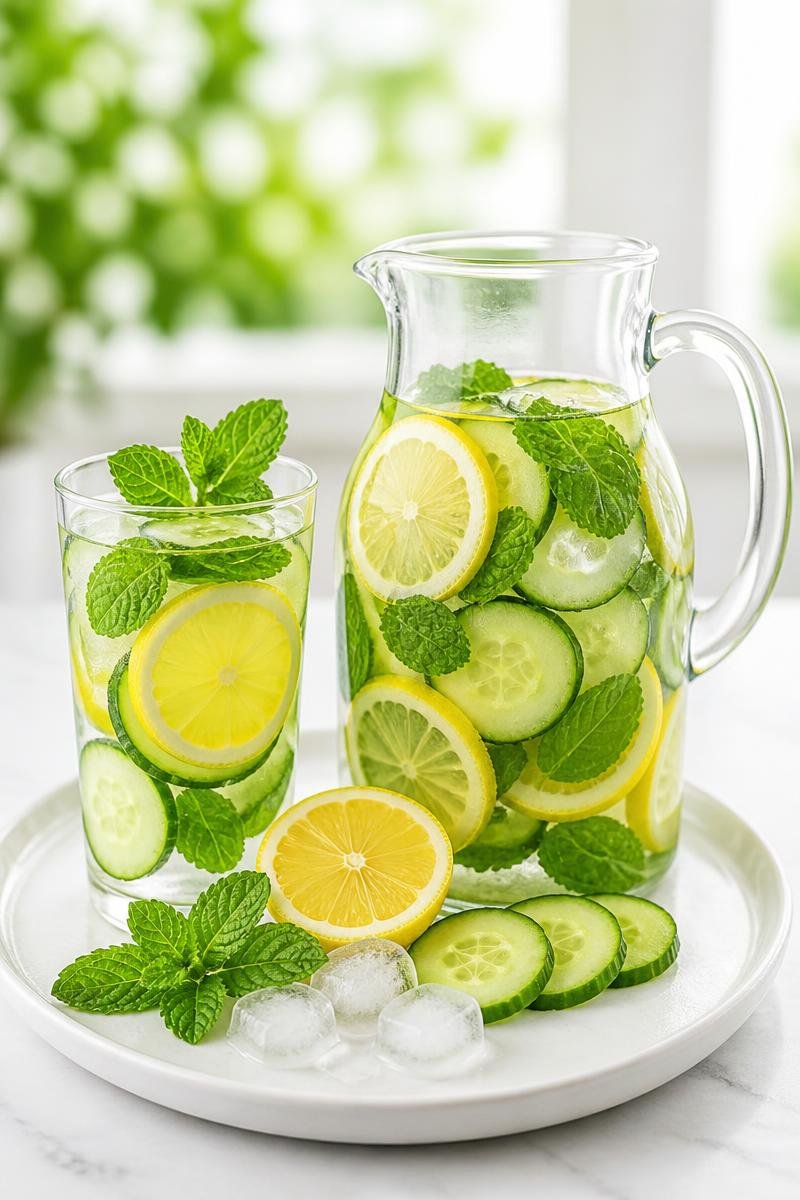 Eau Aromatisée Menthe Citron Concombre