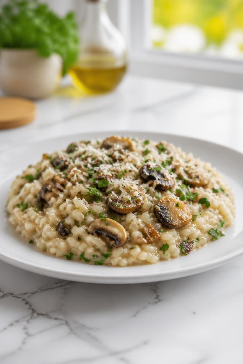 Risotto Champignon Parmesan Crémeux Automnal