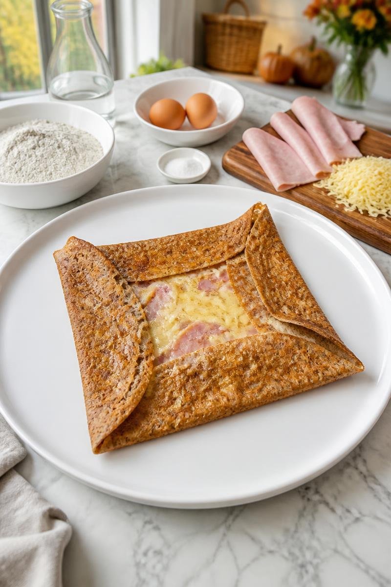 Crêpe Sarrasin Jambon Fromage Bretonne