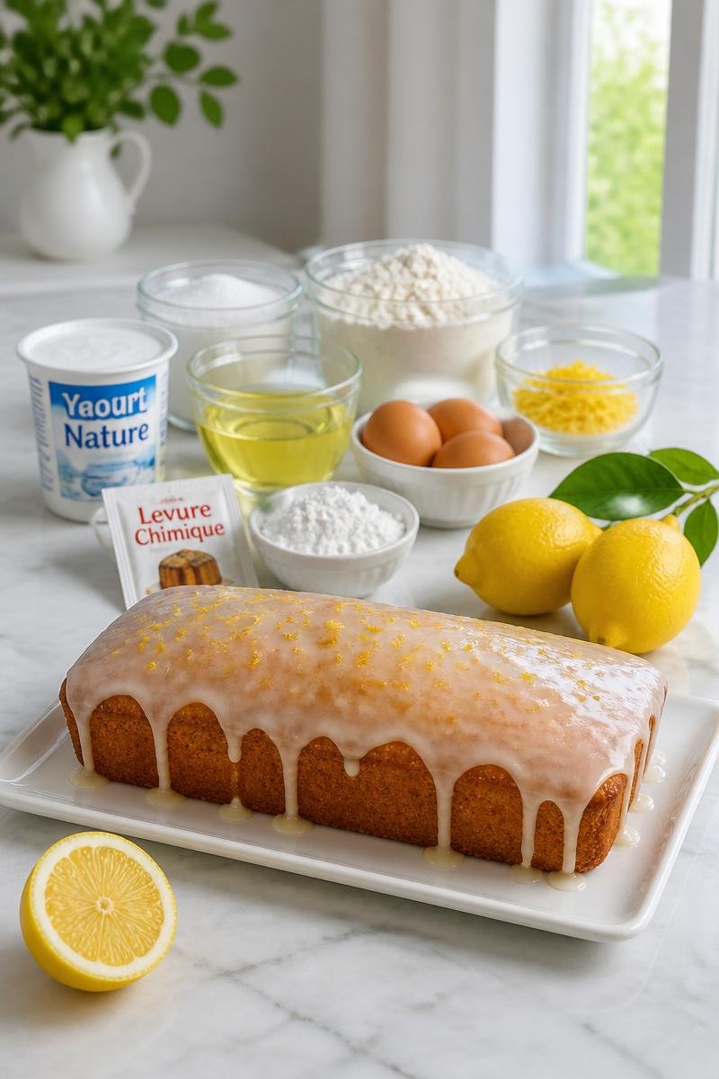 Gâteau Yaourt Citron Glaçage Simple