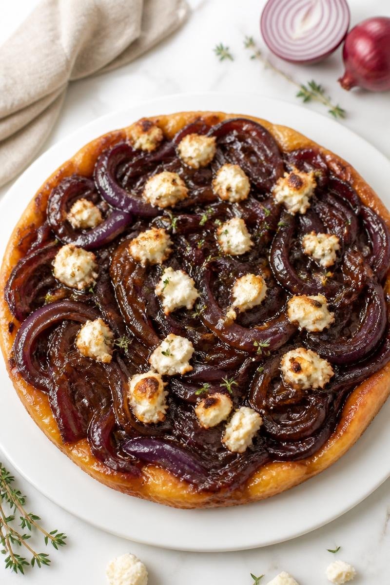 Tarte Tatin Oignon Rouge Chèvre Miel