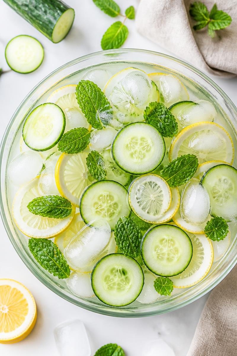 Eau Aromatisée Menthe Citron Concombre