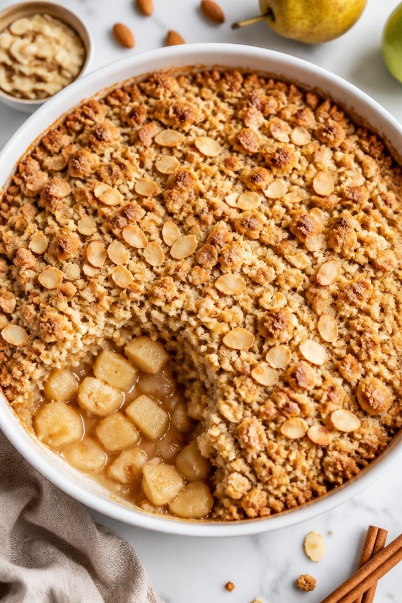 Crumble Pomme Poire Amande Croustillant