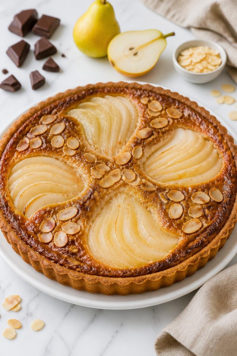 Tarte Poire Chocolat Amande Gourmande