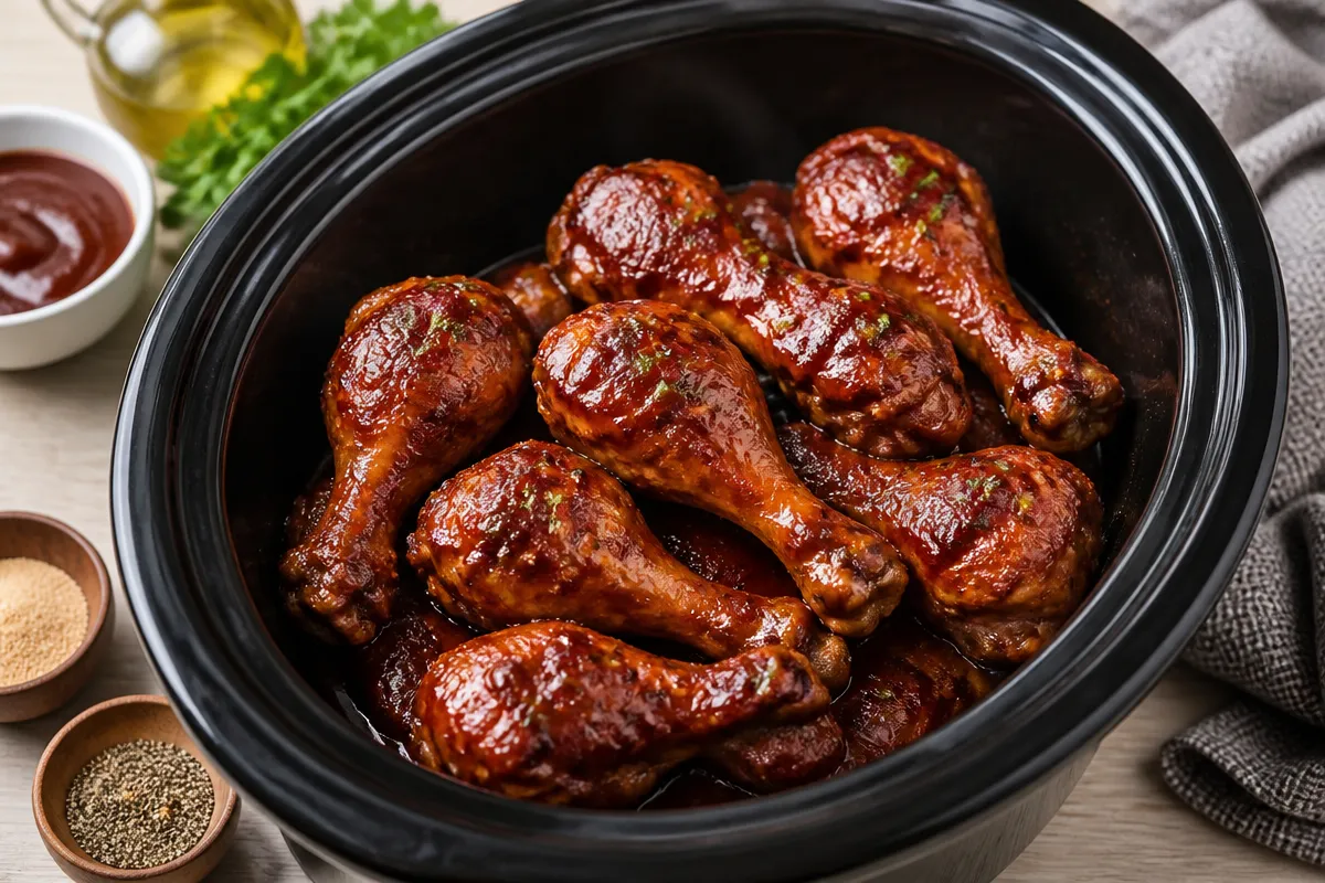 BBQ Chicken Legs Crock Pot Recipe
