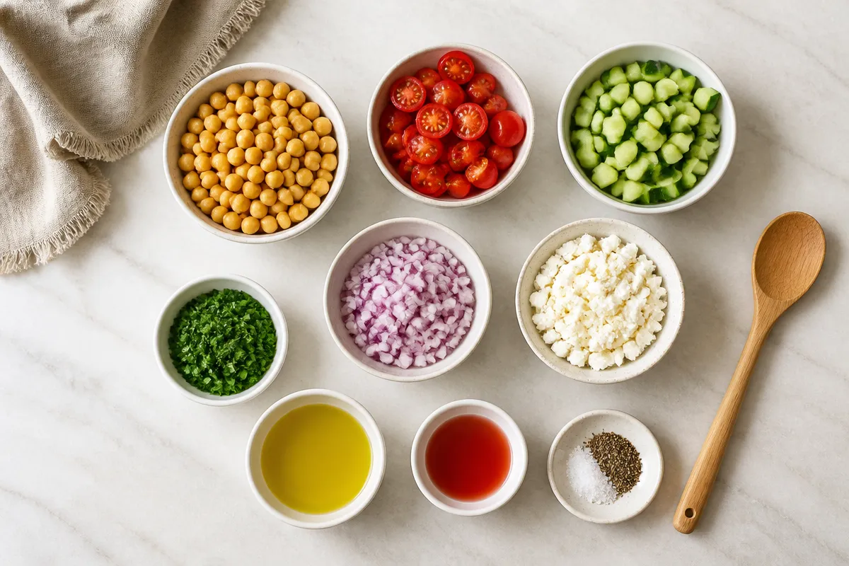 Minute Greek Chickpea Salad