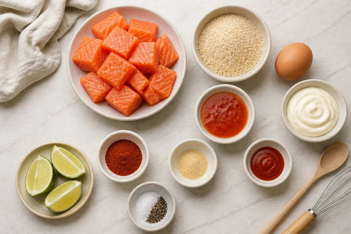 Creamy Air Fryer Salmon Bites with Bang Bang Sauce