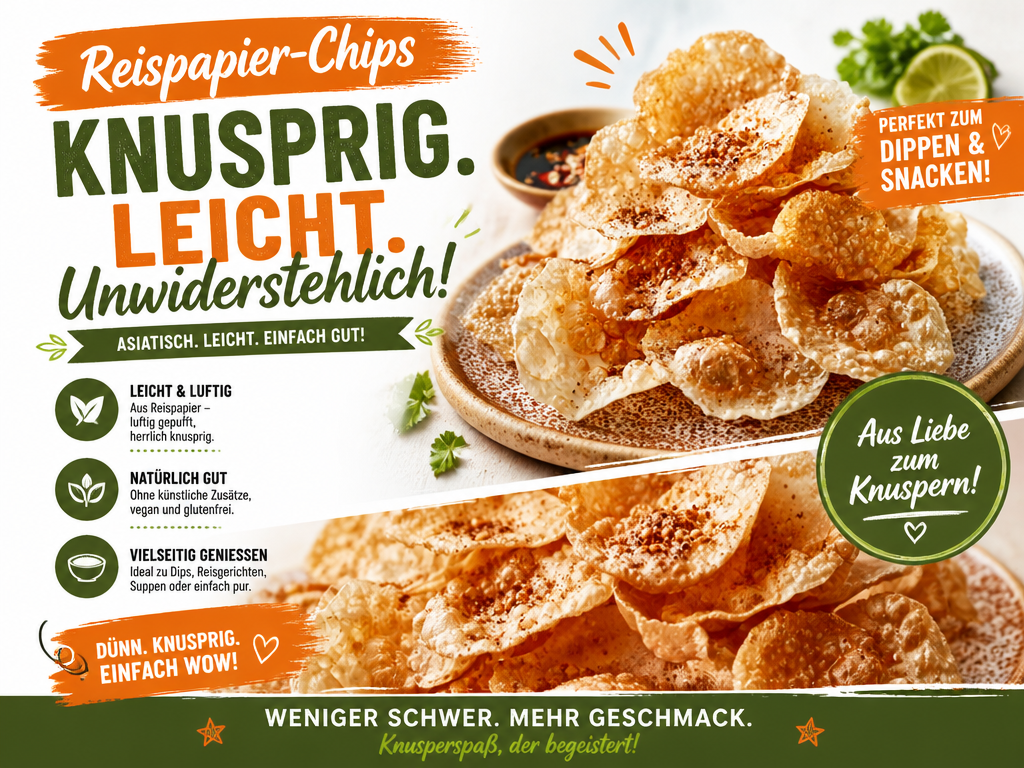 Reispapier-Chips