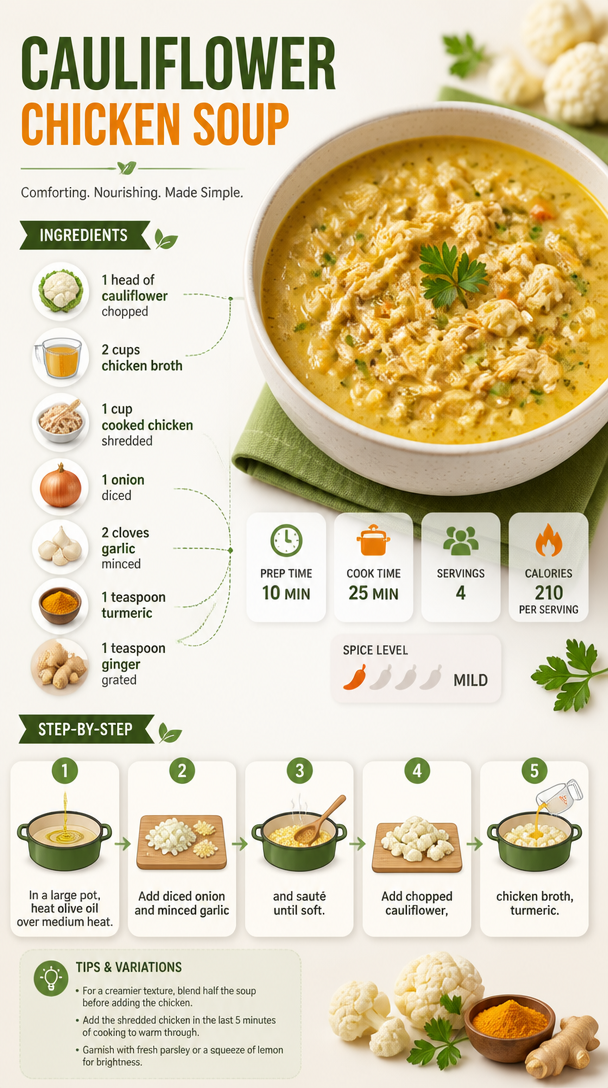 Cauliflower Chicken Soup