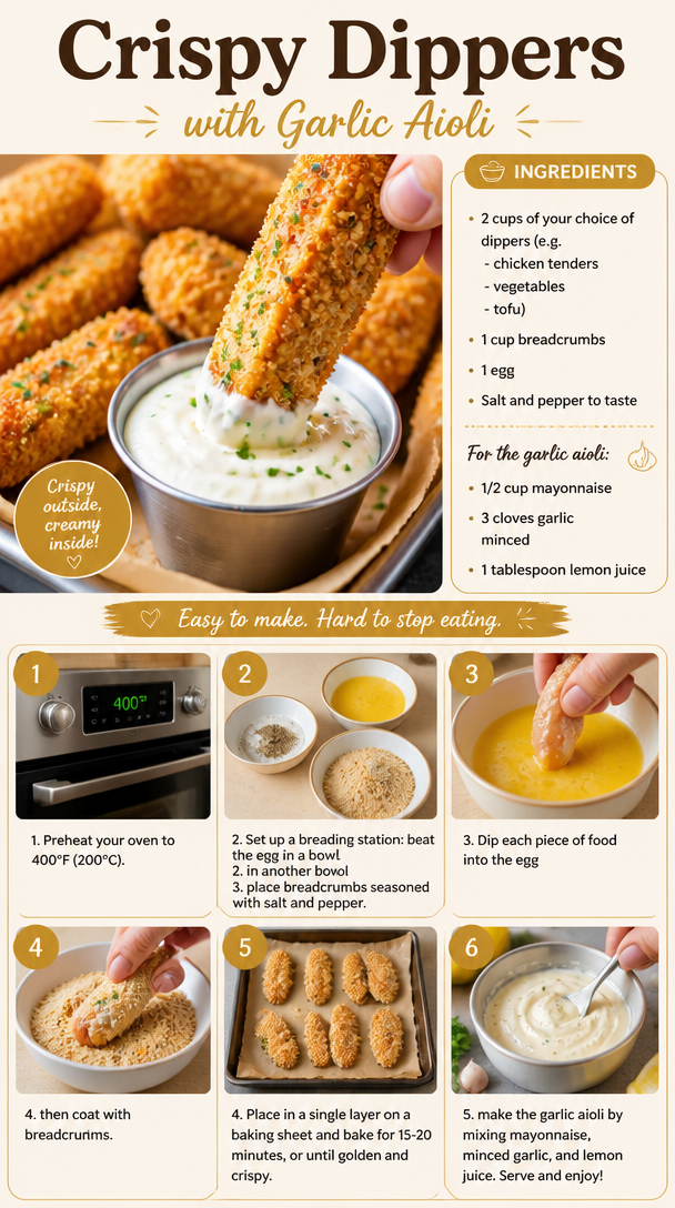 Crispy Dippers with Garlic Aioli