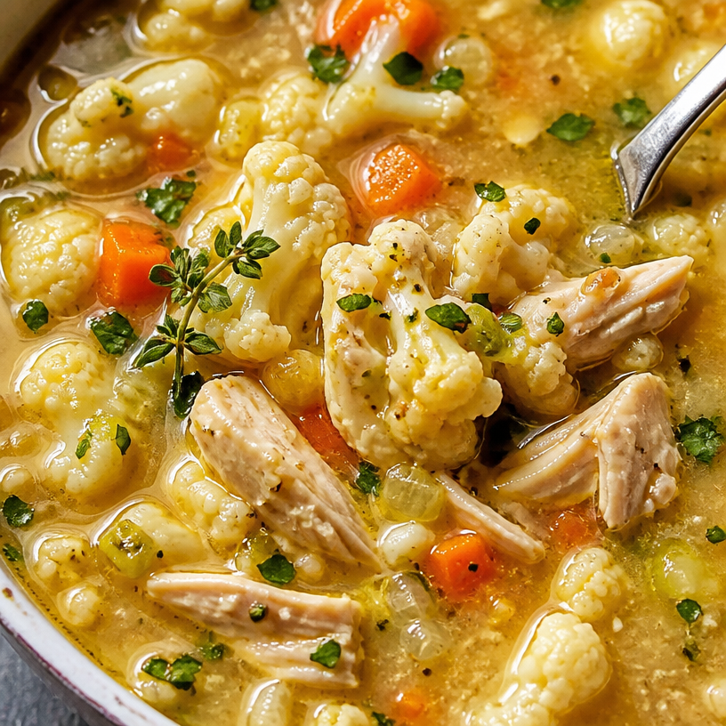 Cauliflower Chicken Soup