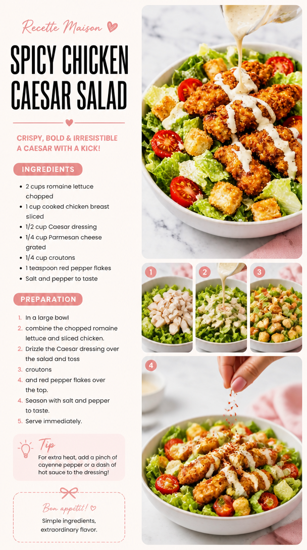 Spicy Chicken Caesar Salad