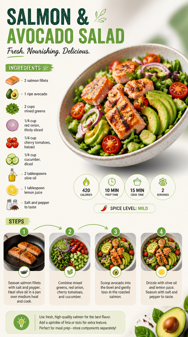 Salmon and Avocado Salad