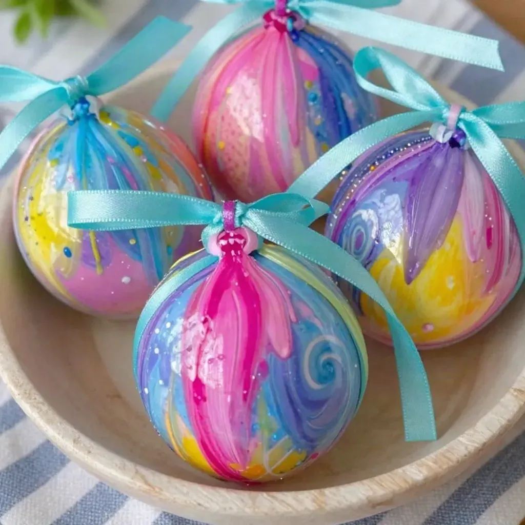 Marbled Summer Ornaments