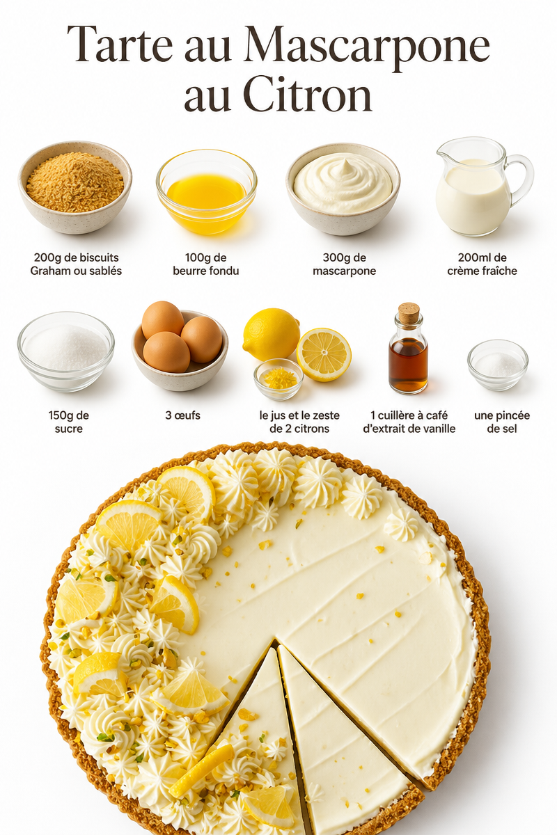 Tarte au Mascarpone au Citron