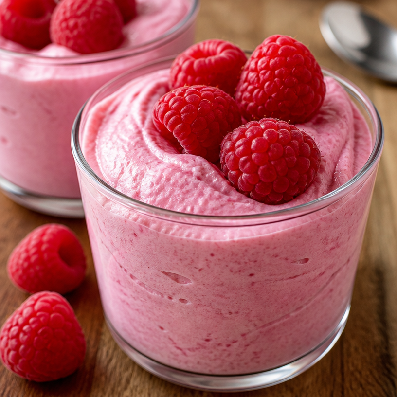 Mousse aux framboises
