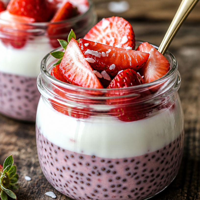 Pudding de Chia aux Fraises