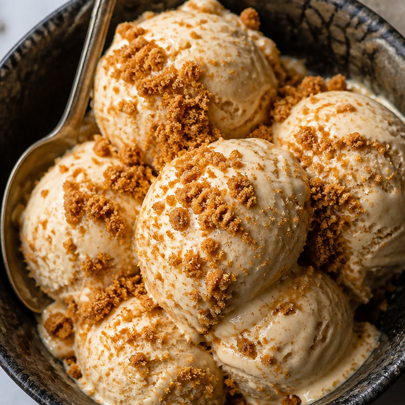 Homemade Cookie Butter Ice Cream