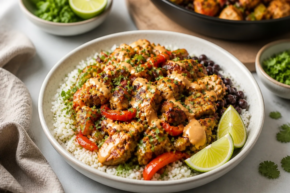 Chicken Fajita Burrito Bowls