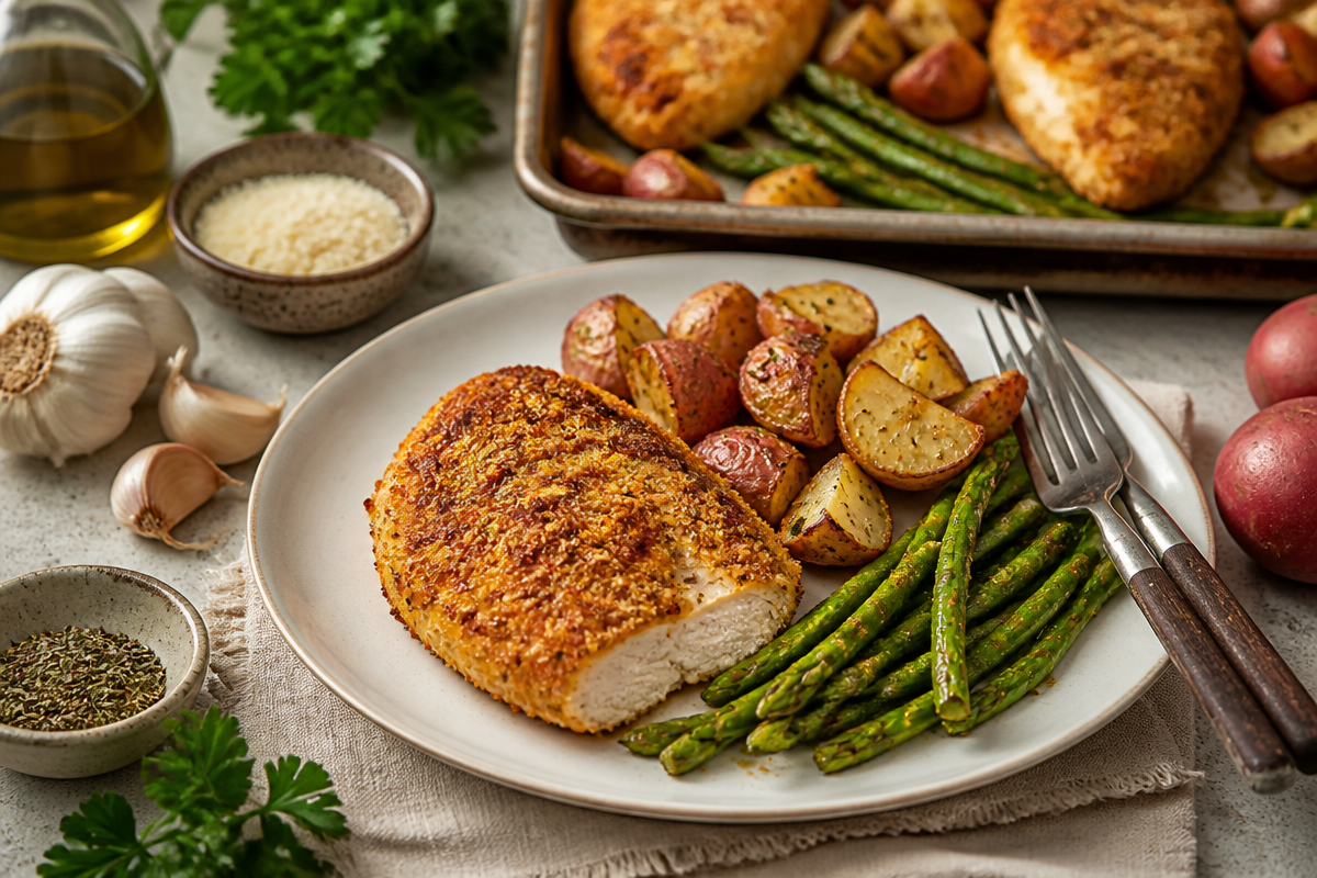 Parmesan Crusted Chicken Sheet Pan Dinner 26 Parmesan Crusted Chicken Sheet Pan Dinner