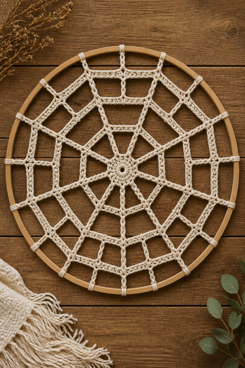 Crochet Baby Spiderweb Photo Backdrop