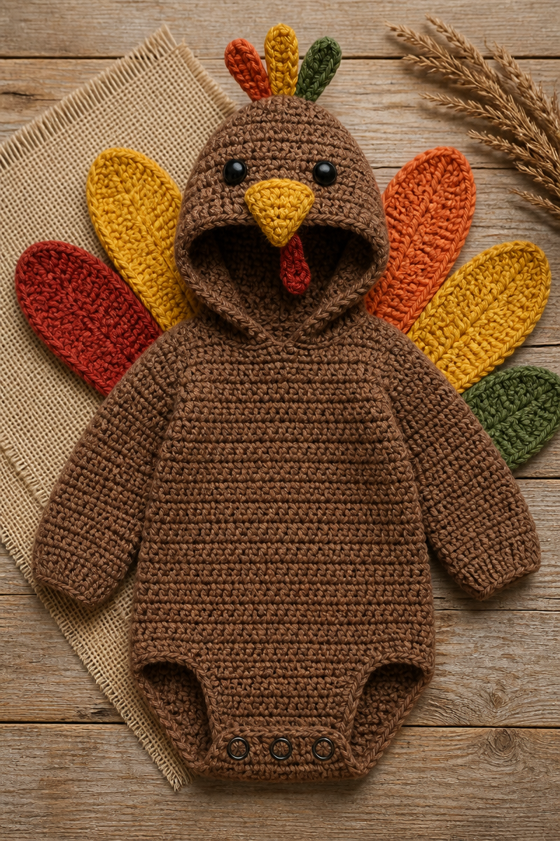 Crochet Baby Turkey Costume Suit