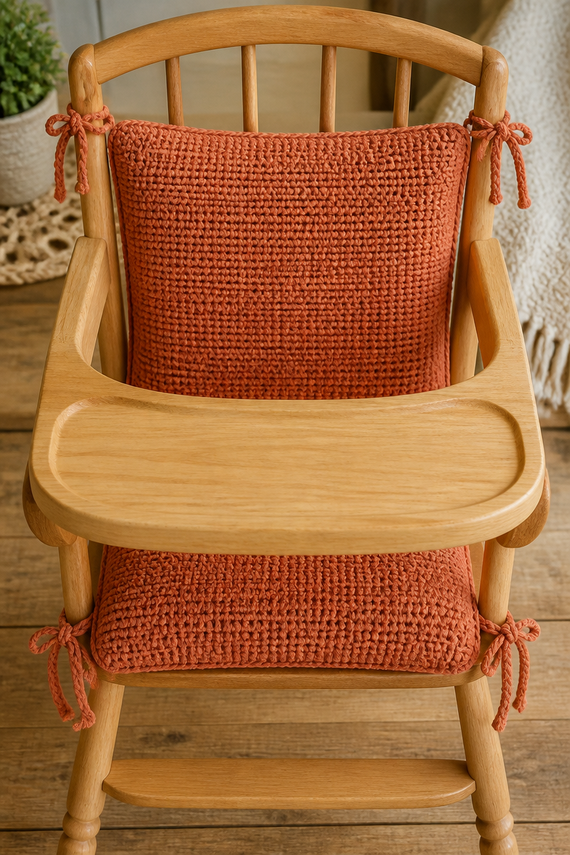 Crochet Baby Highchair Cushion Cover