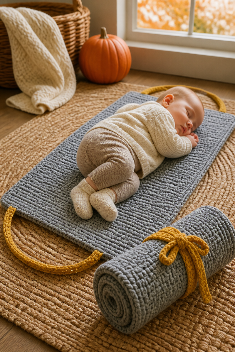Crochet Baby Nap Mat Roll