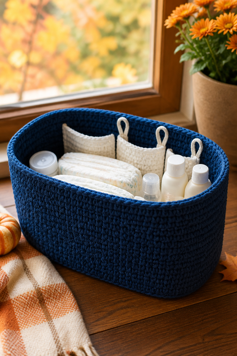 Crochet Baby Diaper Bag Organizer