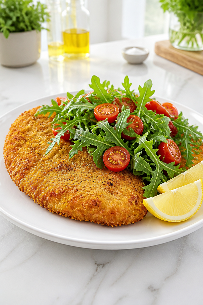 Crispy Chicken Cutlet Milanese Style