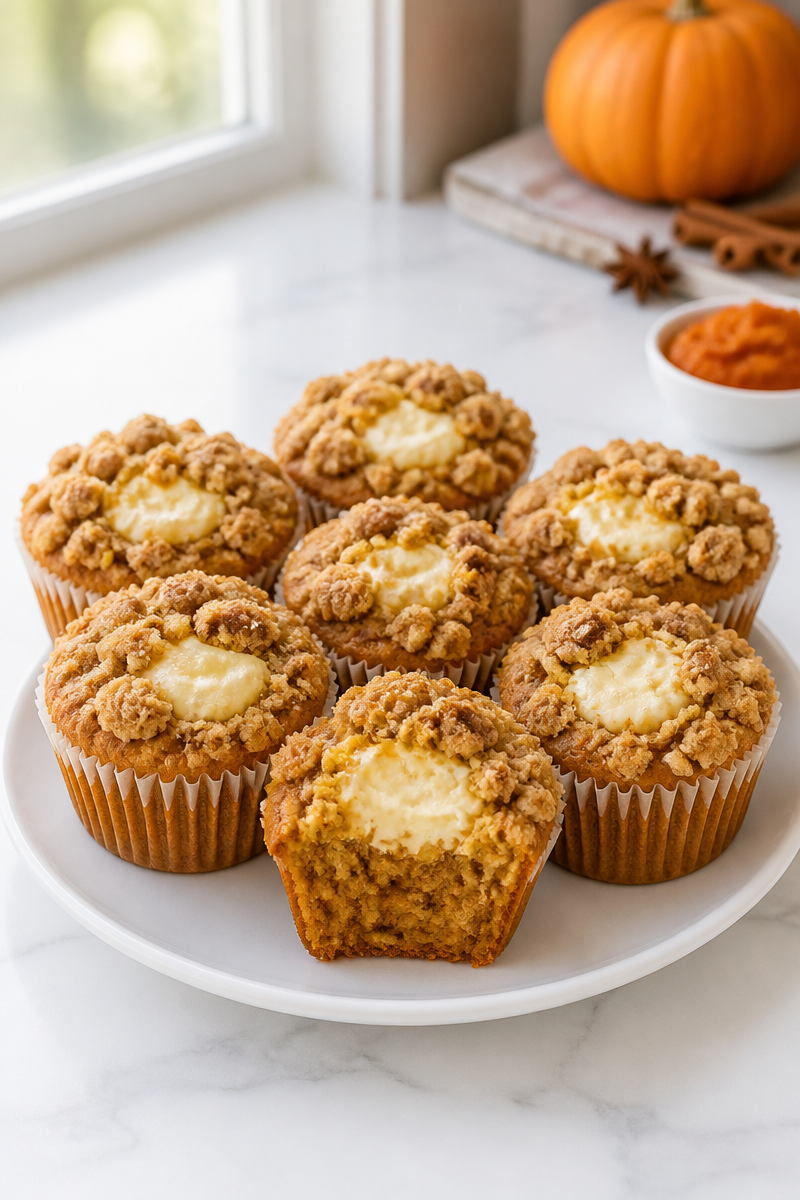 Pumpkin Spice Cream Cheese Muffin