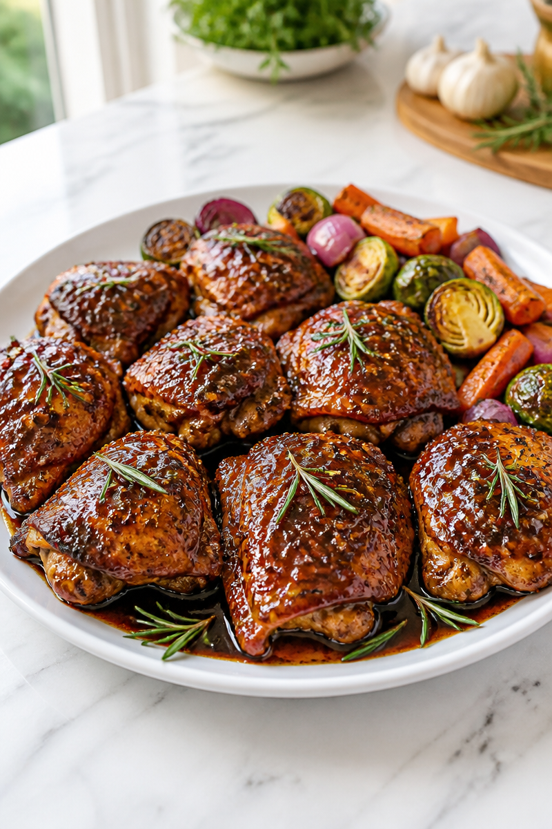 Baked Chicken Thigh Balsamic Glaze