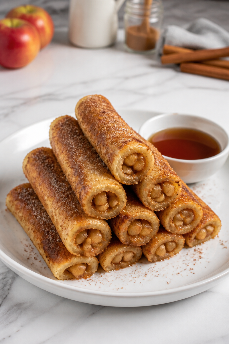 Baked Apple Cinnamon French Toast Roll