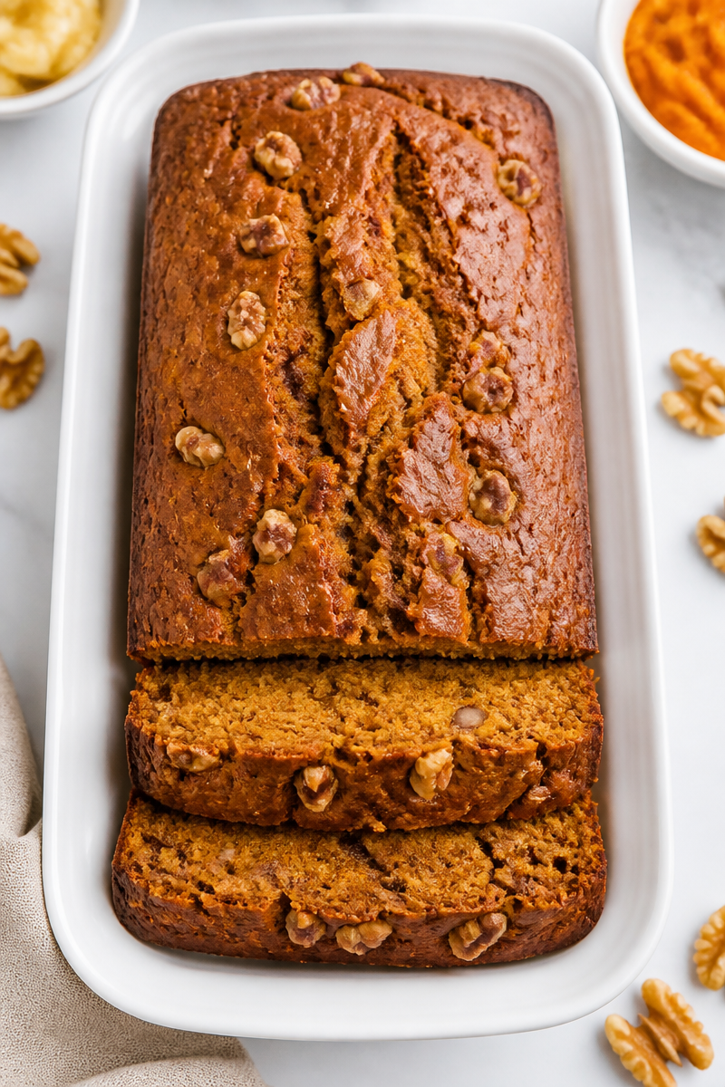 Spiced Pumpkin Banana Bread Loaf