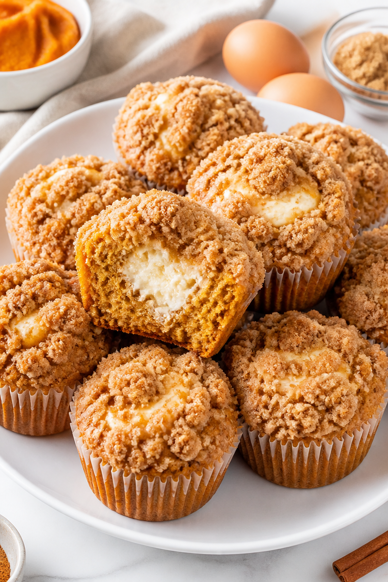 Pumpkin Spice Cream Cheese Muffin
