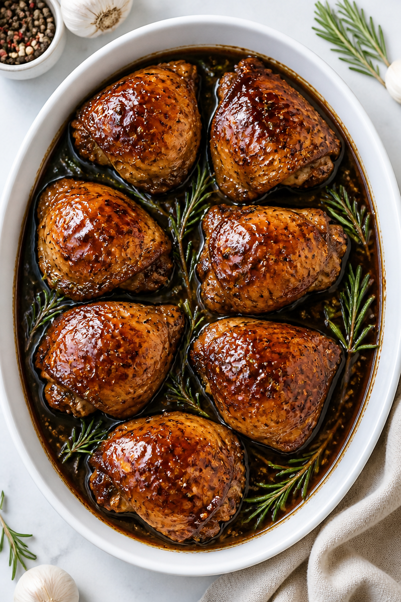 Baked Chicken Thigh Balsamic Glaze