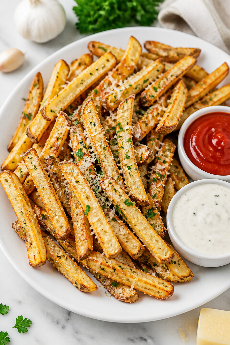 Air Fryer Garlic Parmesan Fry