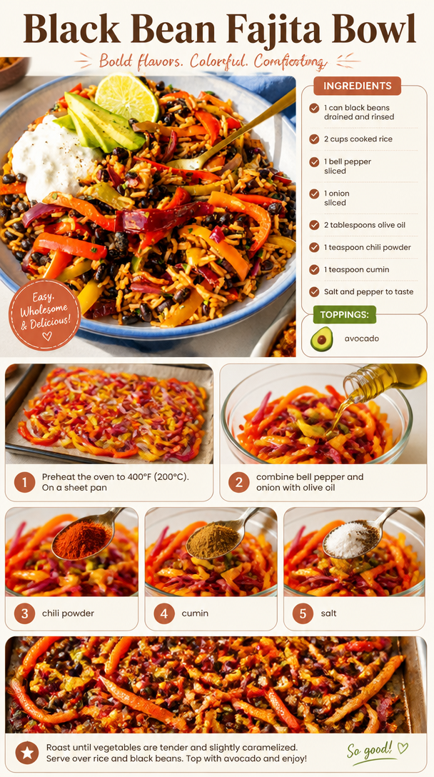 Black Bean Fajita Bowl