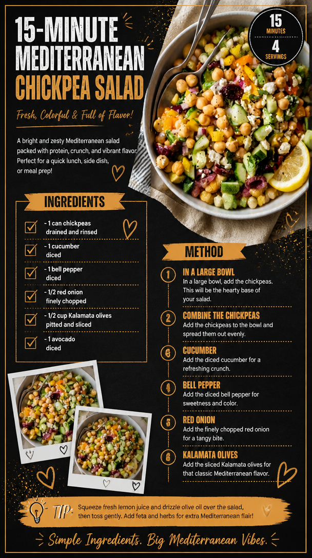 15-Minute Mediterranean Chickpea Salad