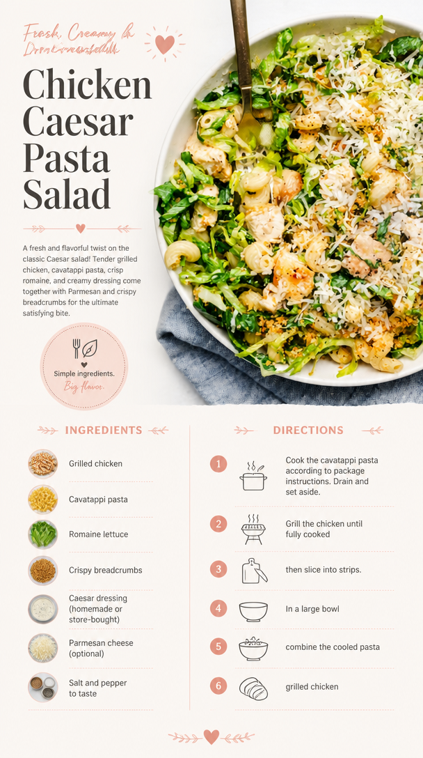 Chicken Caesar Pasta Salad
