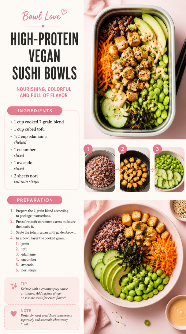 High-Protein Vegan Sushi Bowls